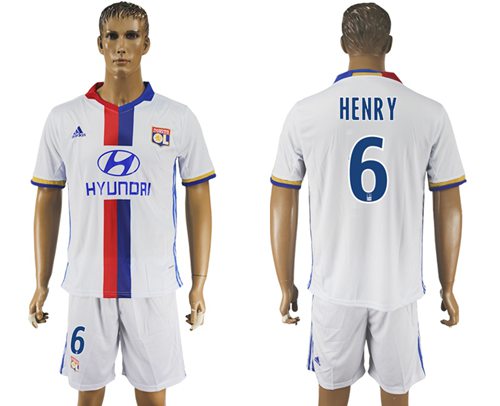 Lyon #6 Henry Home Soccer Club Jersey - Click Image to Close